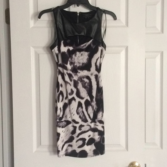 Guess Dresses & Skirts - Guess black and white cheetah print dress